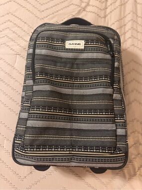 Dakine Black, Gray & Cream Patterned Carry On Suitcase